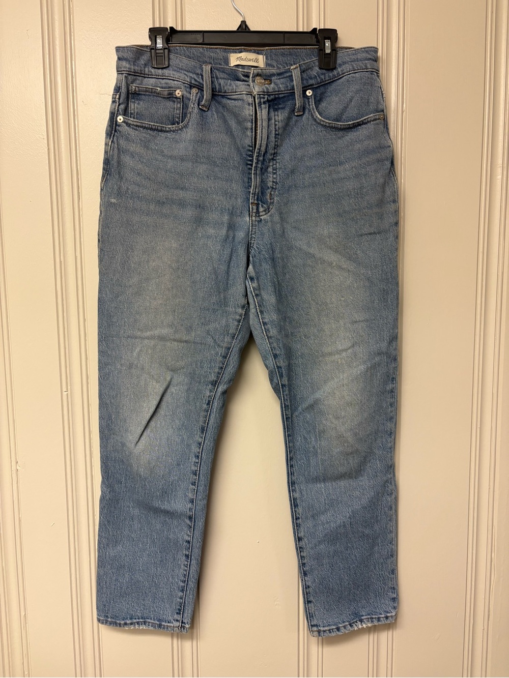 Madewell Perfect Vintage Jean Size 30 High Rise Light Wash Raw Hem